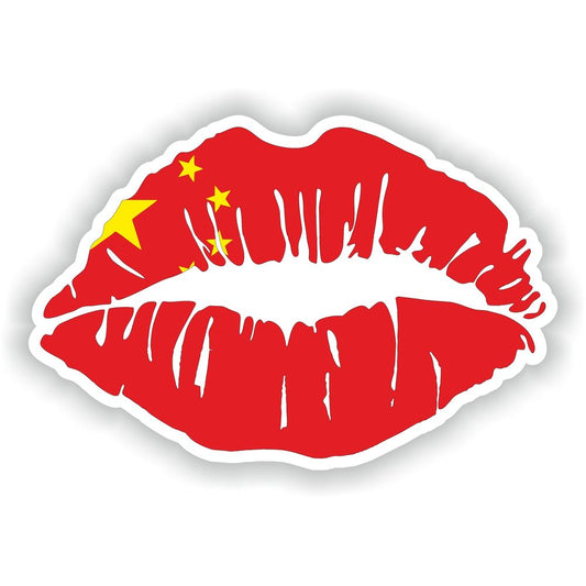 Lips China Flag