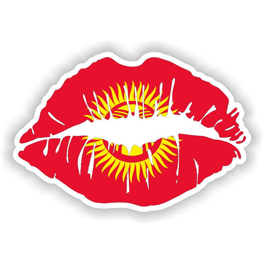 Lips Kyrgyzstan Flag