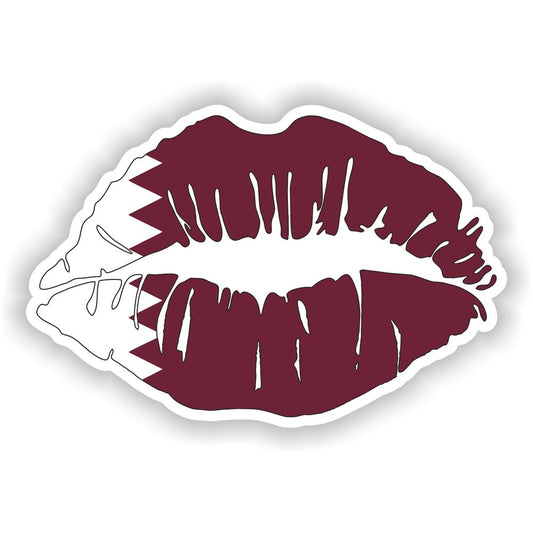 Lips Qatar Flag