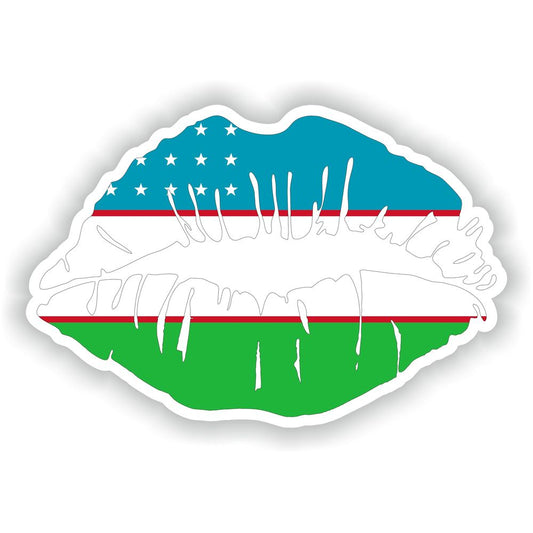Lips Uzbekistan Flag