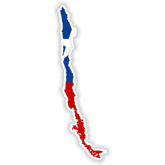 Chile Map Flag Silhouette