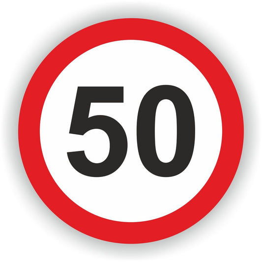 Speed Limit 50 Warning