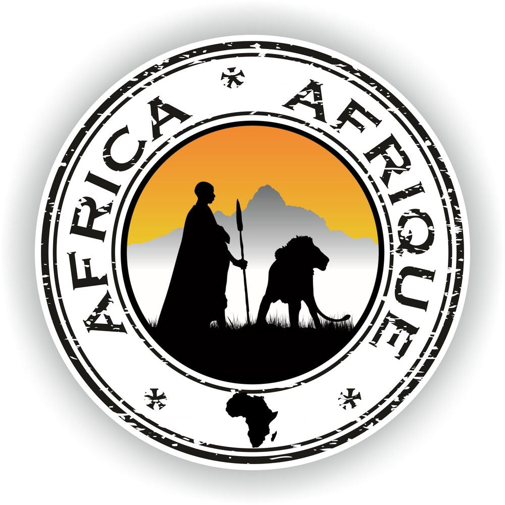 Africa Seal Round Flag