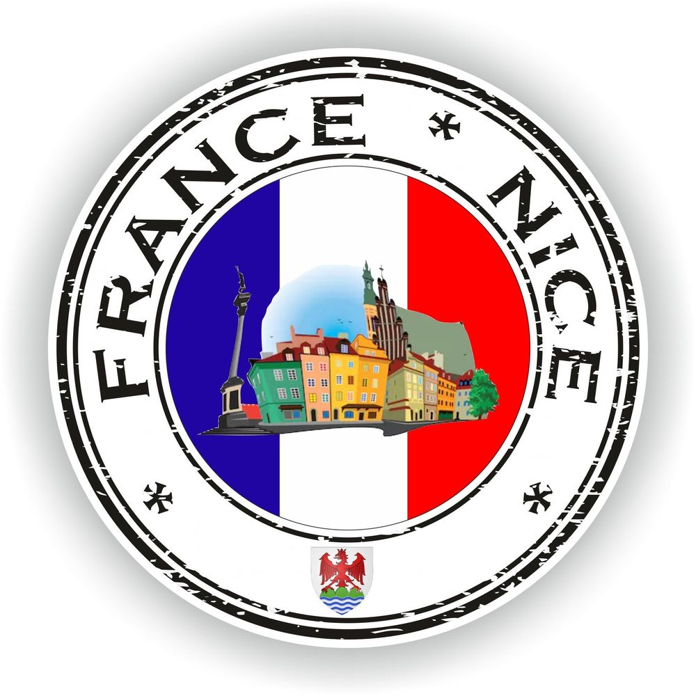 France Nice Seal Round Flag