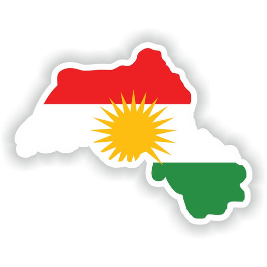Kurdistan Map Flag Silhouette