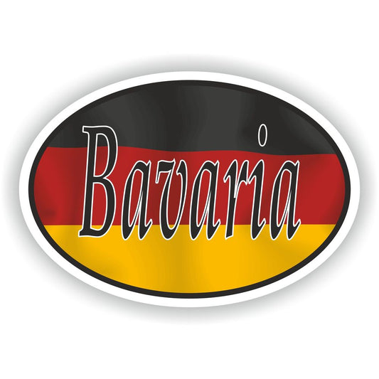 Bavaria Germany City Country Code Oval With Flag