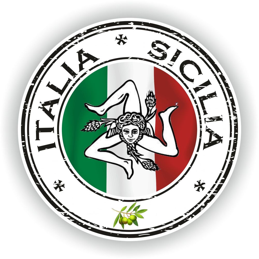 Italia Sicilia #01 Seal Round Flag