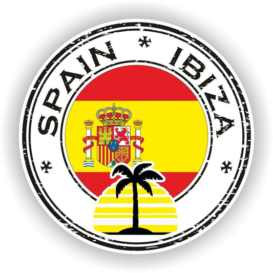 Spain Ibiza Seal Round Flag