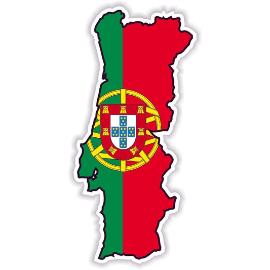 Portugal Map Flag Silhouette