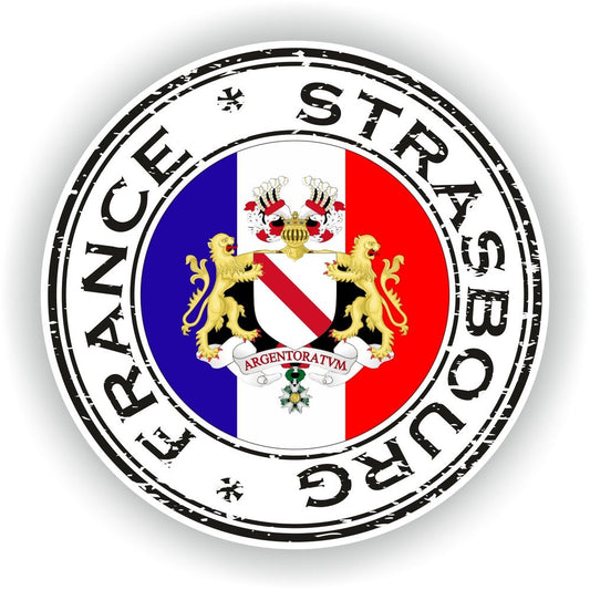 France Strasbourg Seal Round Flag
