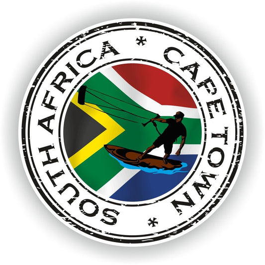 South Africa Cape Town #02 Kitesurf Seal Round Flag