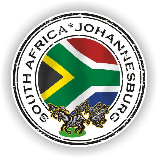 South Africa Johannesburg Seal Round Flag