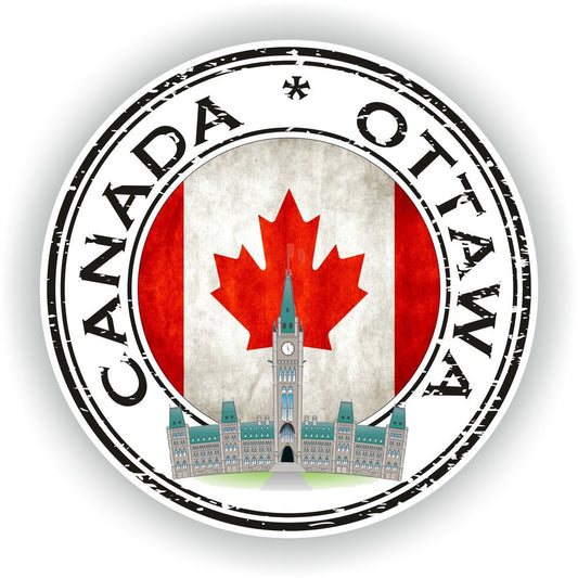 Canada Ottawa Seal Round Flag