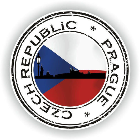 Czech Republic Prague Seal Round Flag
