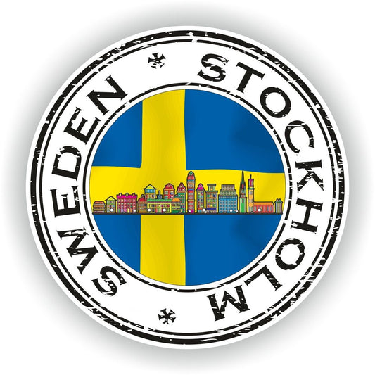 Sweden Stockholm #02 Seal Round Flag