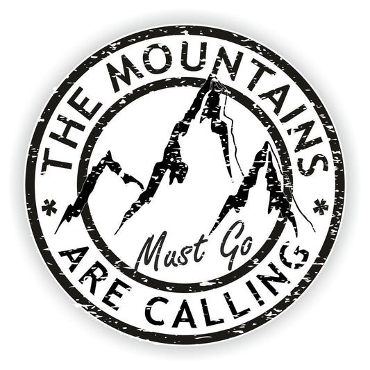 The Mountains Are Calling Vinyl Ski Snowboard Climbing