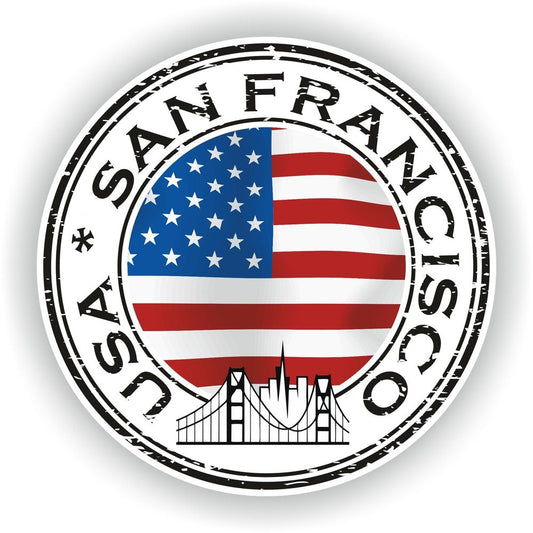 USA San Francisco United States Seal Round Flag