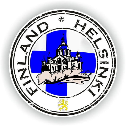 Finland Helsinki Seal Round Flag