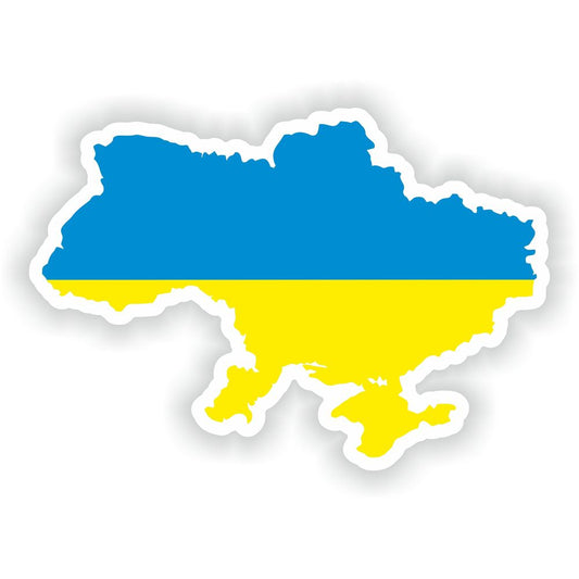UKraine Map Flag Silhouette