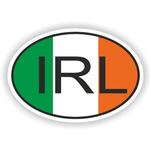 Ireland Irl Country Code Oval With Flag