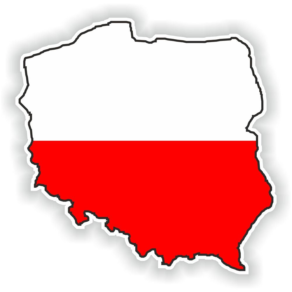 Poland Map Flag Silhouette