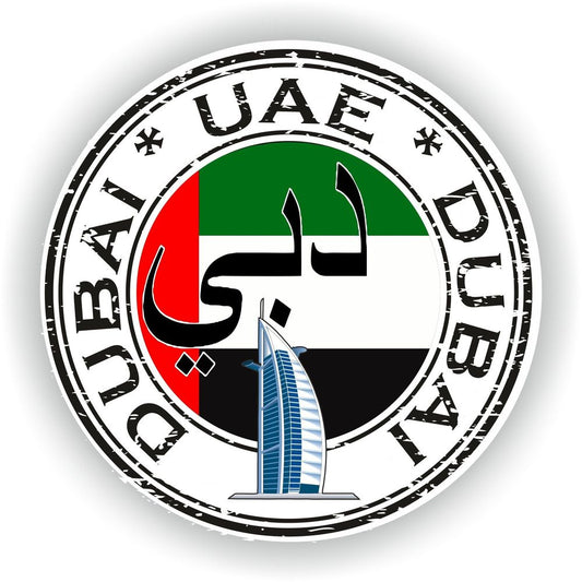 Uae Dubai Seal Round Flag