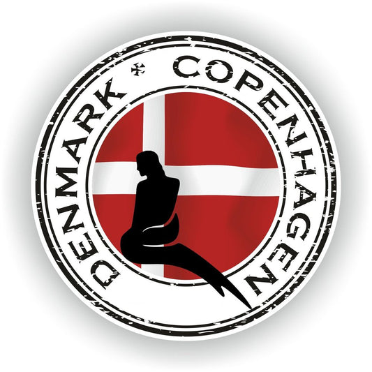 Denmark Copenhagen Seal Round Flag