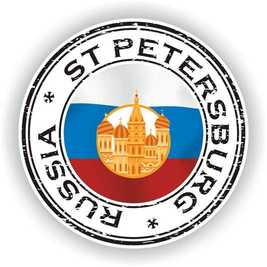 Russia St Petersburg Seal Round Flag