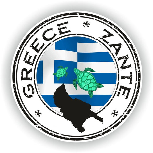 Greece Zante Seal Round Flag