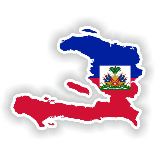 Haiti Map Flag Silhouette