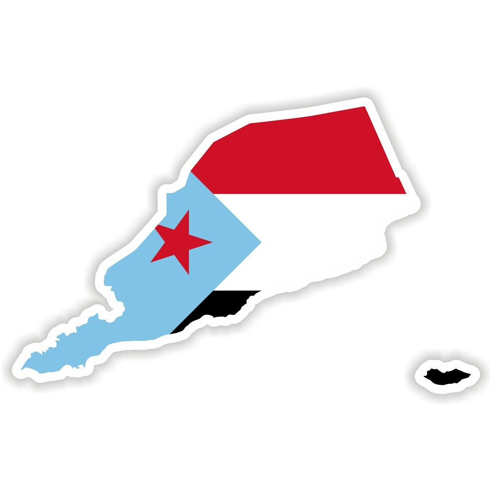 South Yemen Map Flag Silhouette