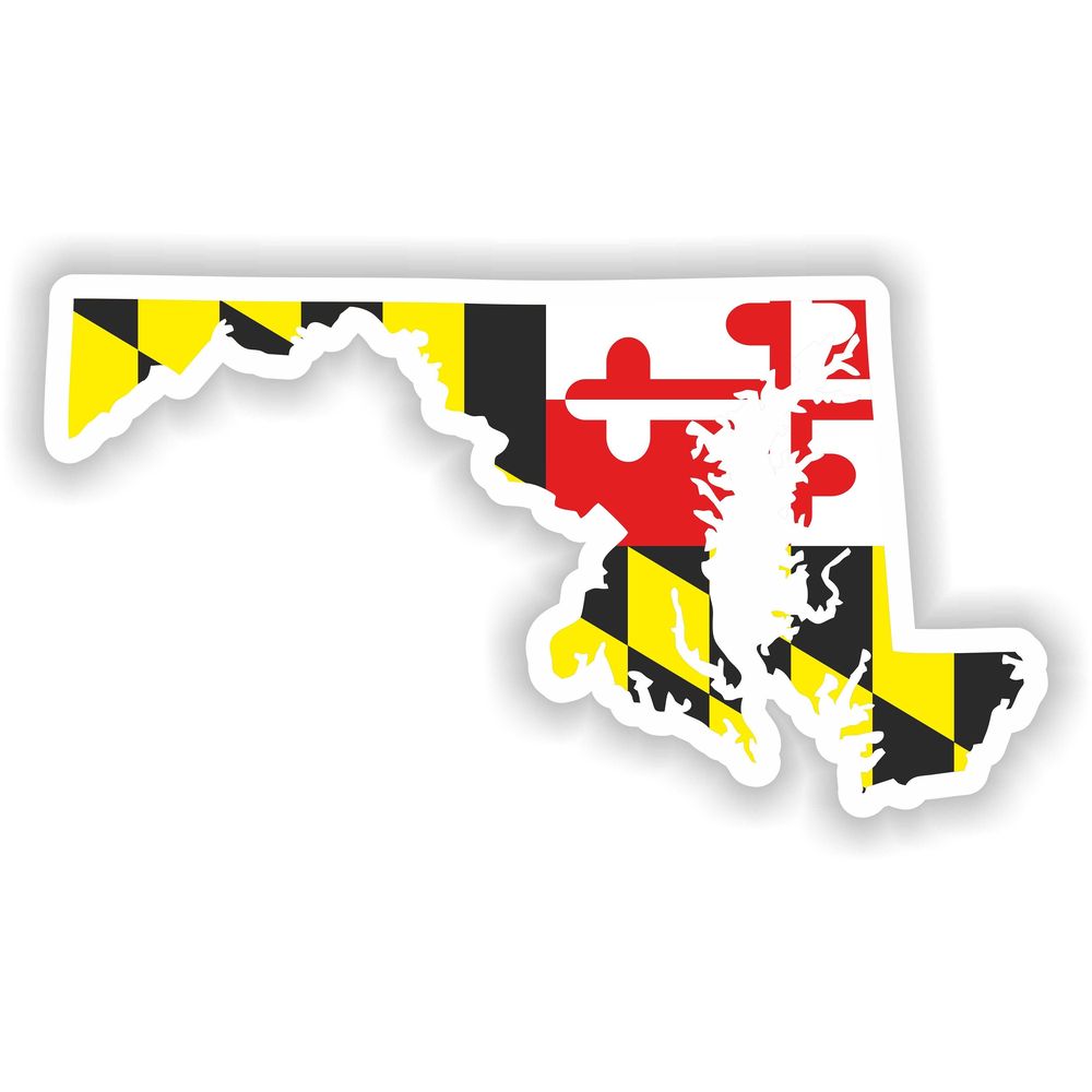 Maryland Map Flag Silhouette
