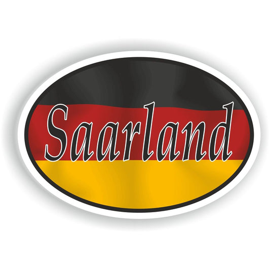 Saarland Germany City Country Code Oval With Flag