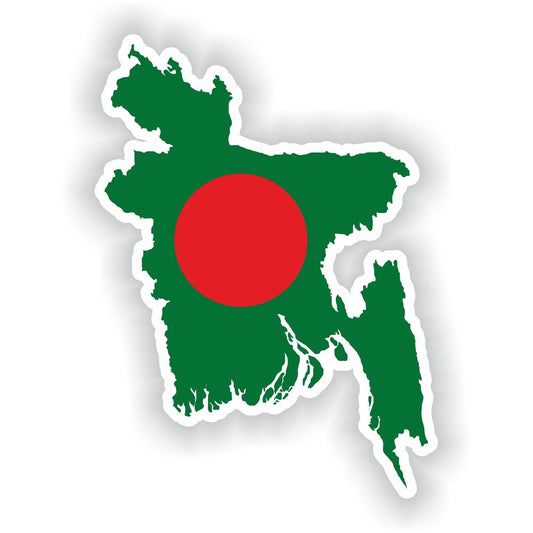 Bangladesh Map Flag Silhouette