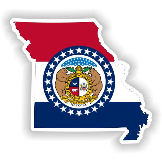 Missouri Map Flag Silhouette