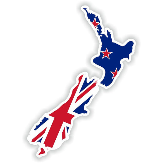 New Zealand Map Flag