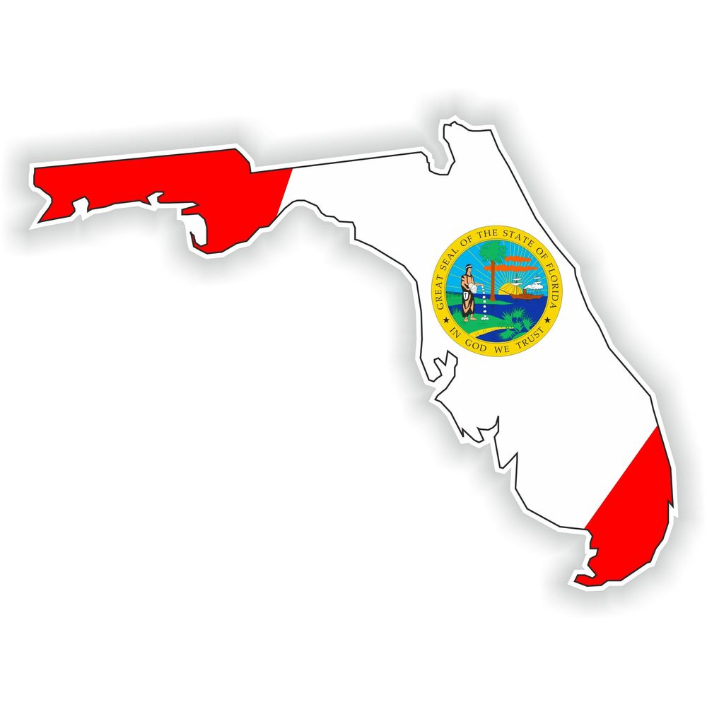 Florida Map Flag Silhouette