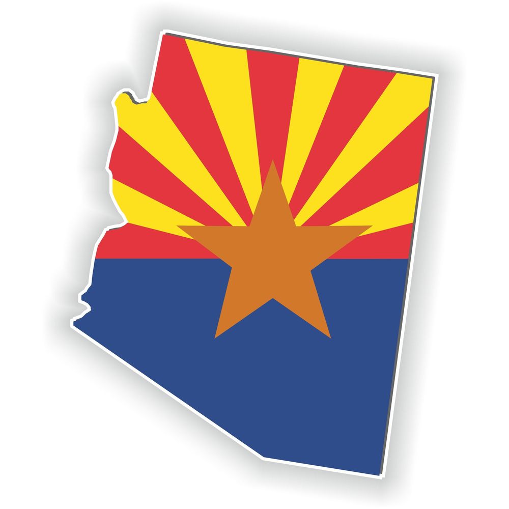 Arizona Map Flag Silhouette