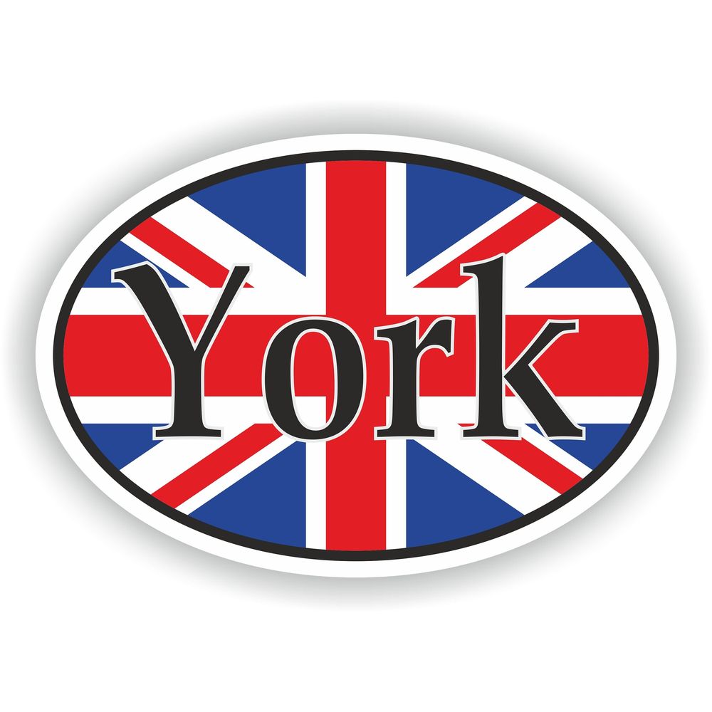 York United Kingdom UK City Country Code Oval With Flag
