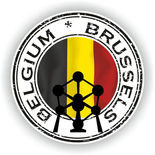 Belgium Brussels Seal Round Flag
