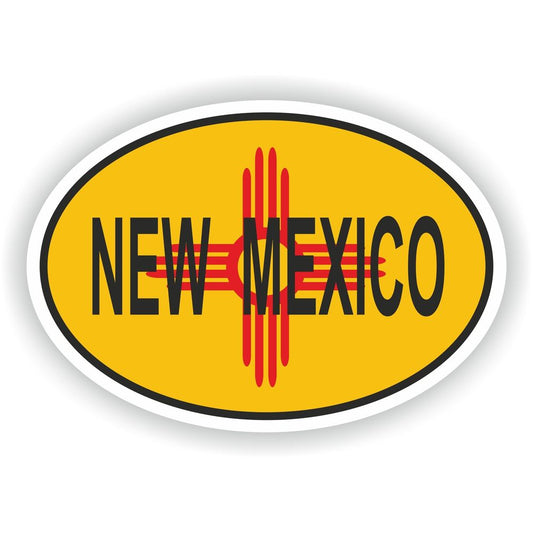 New Mexico USA Country Code Oval With Flag