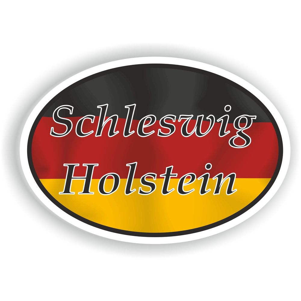 Schleswig-Holstein Germany City Country Code Oval With Flag