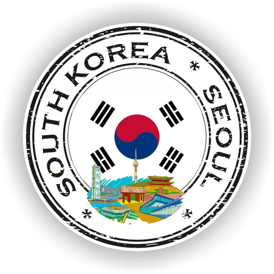 South Korea Seoul Seal Round Flag