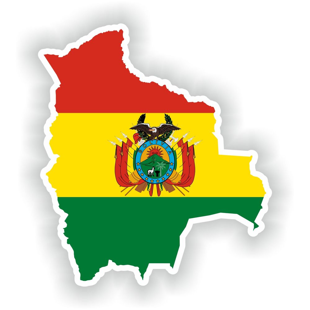Bolivia Map Flag Silhouette