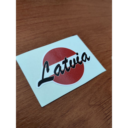 Latvia Round Flag