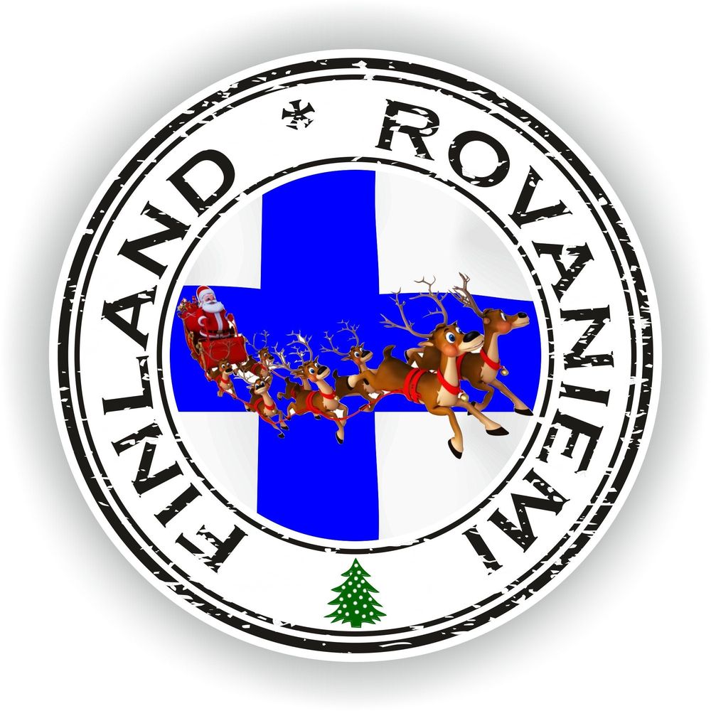 Finland Rovaniemi Seal Round Flag