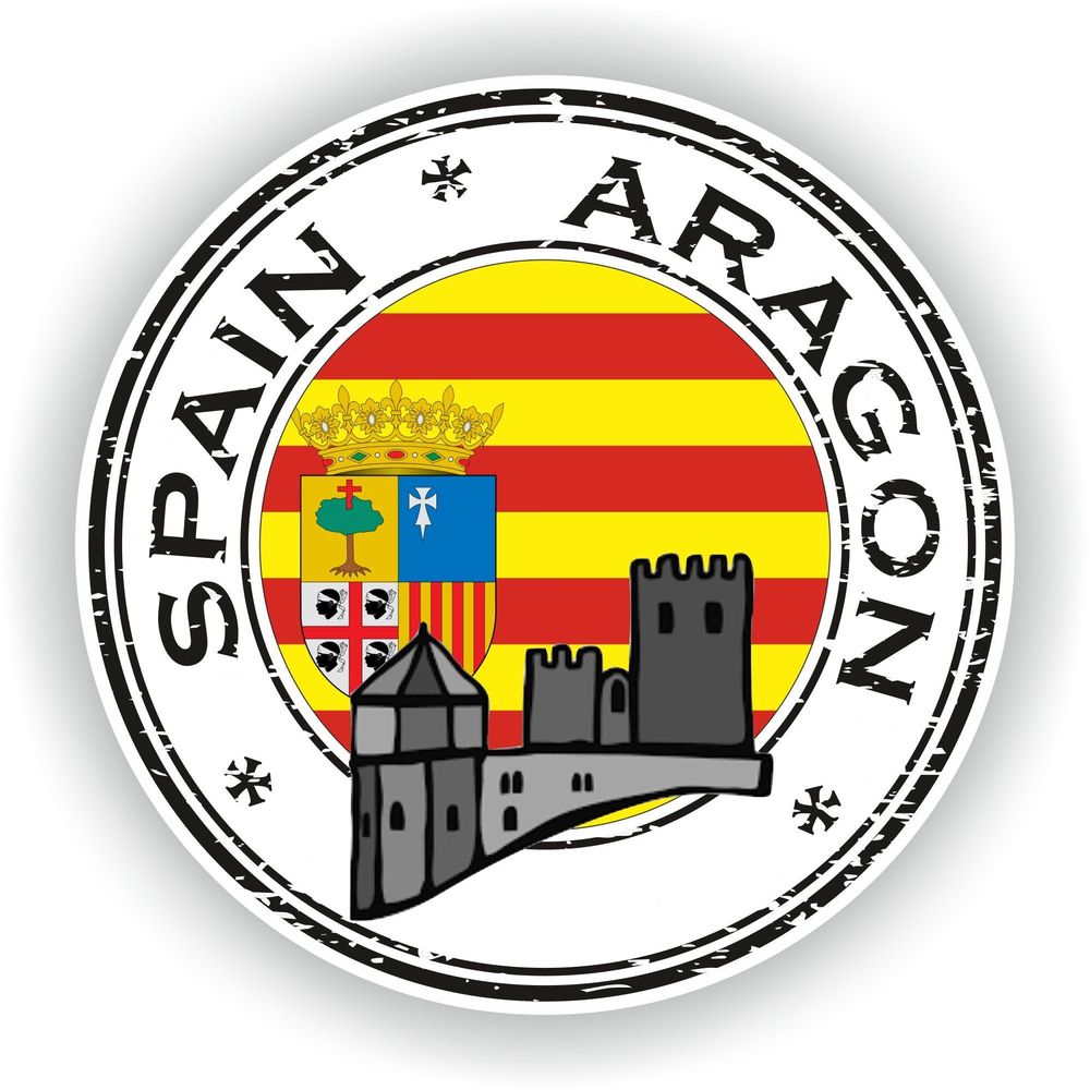 Spain Aragon Seal Round Flag