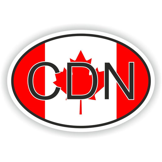 Canada Cdn Country Code Oval With Flag