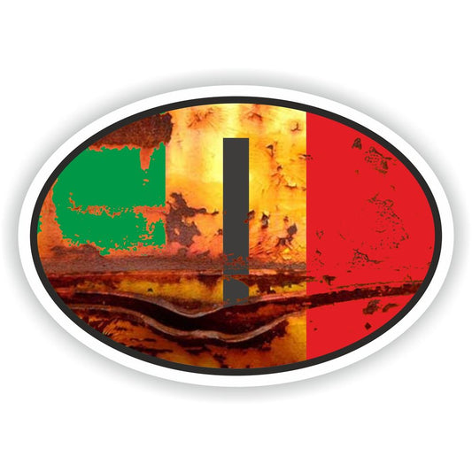 Vintage Italy I Country Code Oval Italia Tricolore With Flag Locker Pc
