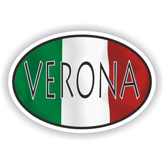 Verona Italy Country Code Oval With Flag